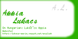 appia lukacs business card